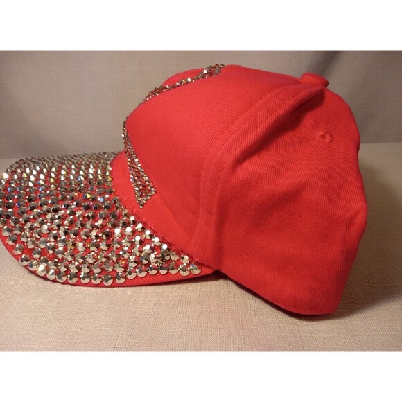 5/$25 NEW Breast Cancer Awareness Bedazzled Pink Baseball Hat 1 Size Fits All - Picture 5 of 8